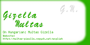 gizella multas business card